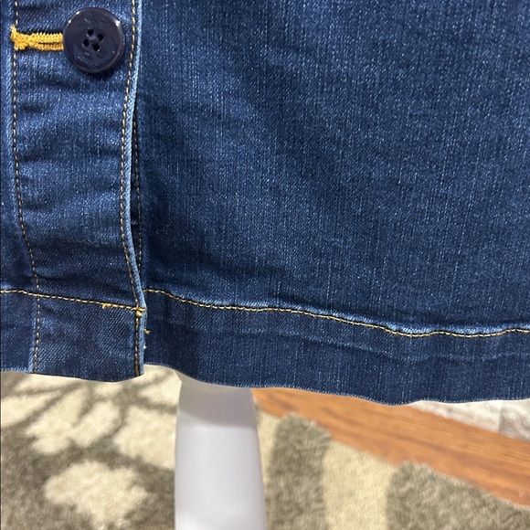 Talbots Dark Blue Button-Front denim jean Skirt size 10 - Picture 6 of 8